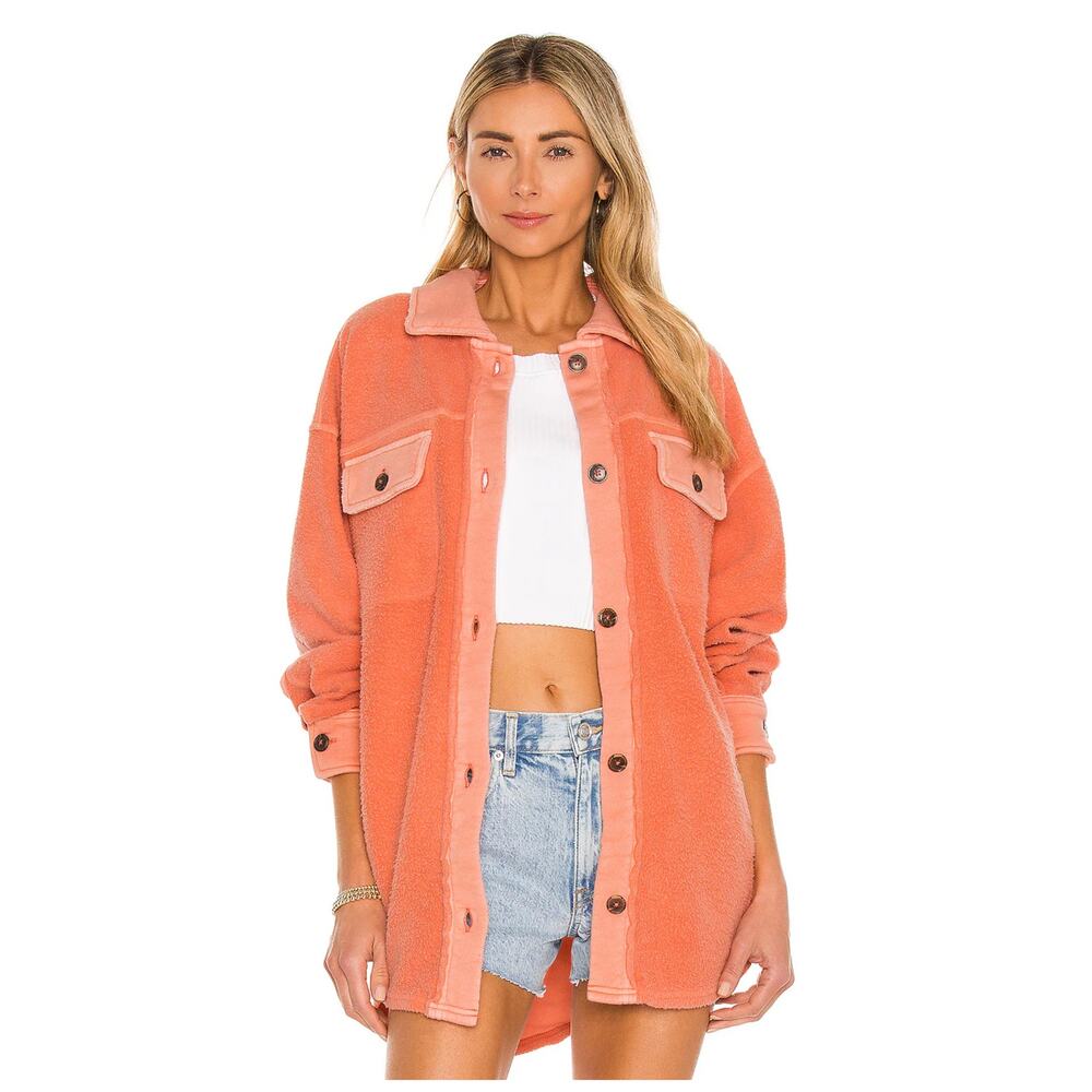 Free People We the Free Ruby Fleece Shirt Jacket Size Small
